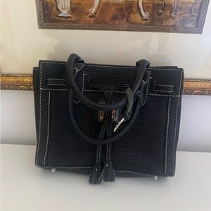 Vintage Dooney & Burke Black Leather Handbag